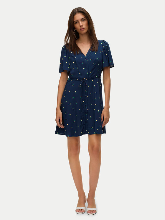 Vero Moda Vero Moda Sukienka letnia Alba 10292845 Granatowy Regular Fit