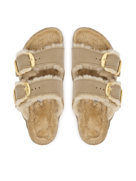 Birkenstock Birkenstock Nazouváky Arizona Big Buckle Shearling 1030384 Hnědá