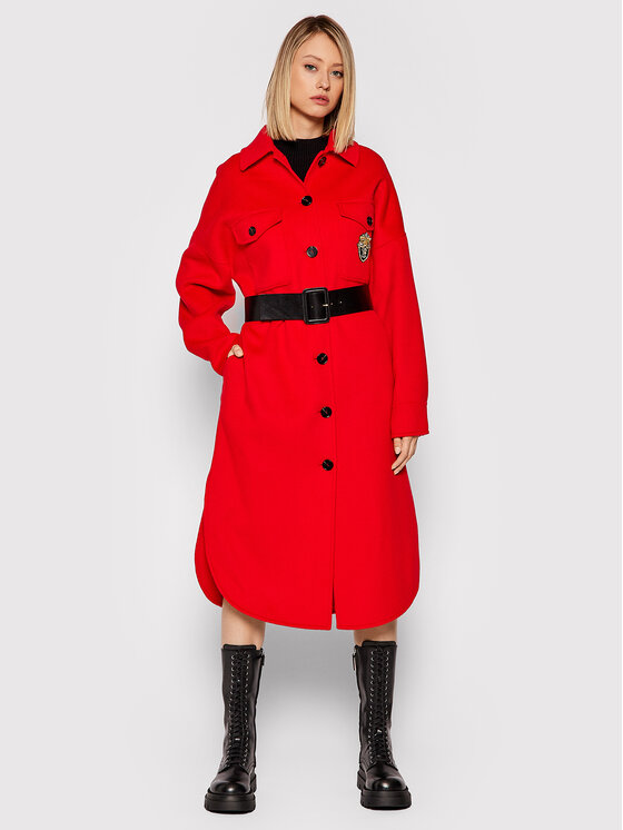 Cappotto di transizione CP07VIN Rosso Regular Fit