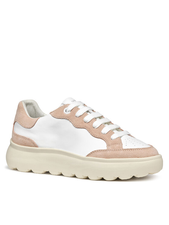 Geox Geox Sneakersy D Spherica Ec4.1 D55TCA 08522 C1Z8Z Bílá