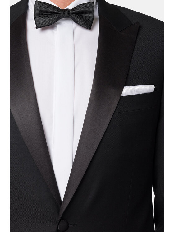 Lancerto Lancerto Garnitur Oregon GA073123000015 Czarny Slim Fit