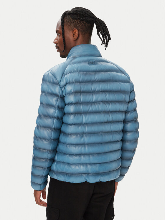 Milestone Milestone Kurtka skórzana MSHarvey 631068 60905 Niebieski Regular Fit