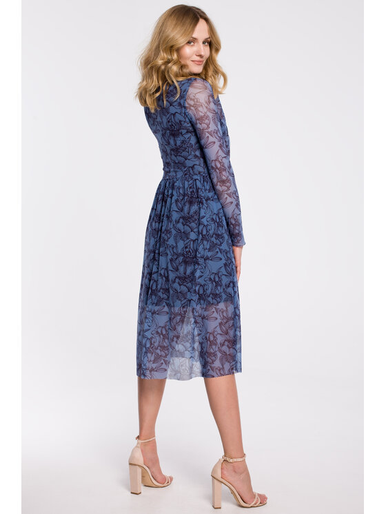 Makover Makover Abito da cocktail K064 Blu Regular Fit