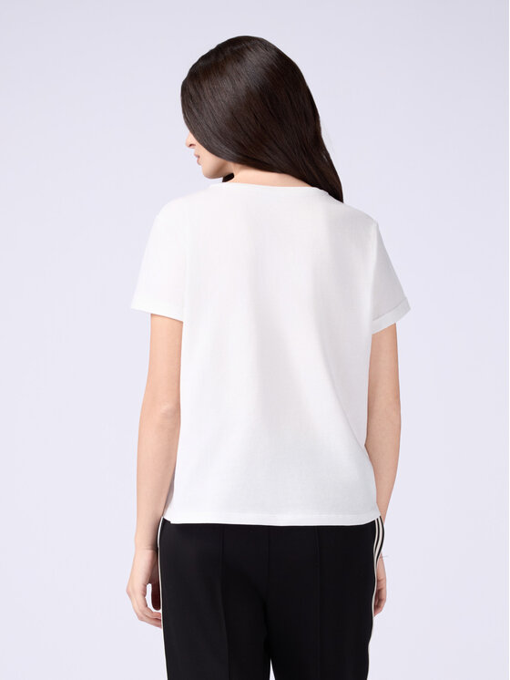 Oltre Oltre T-shirt G428J004241N011 Bianco Regular Fit