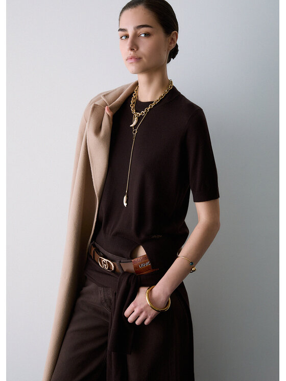 Liu Jo Liu Jo Sweter WF6419MA16R91106 Brązowy Regular Fit