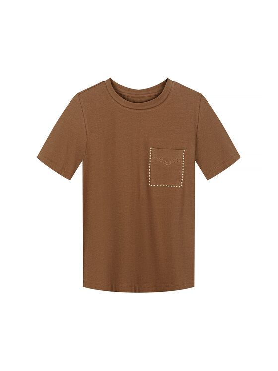 Cross Jeans Cross Jeans T-Shirt 56262-025 Brązowy