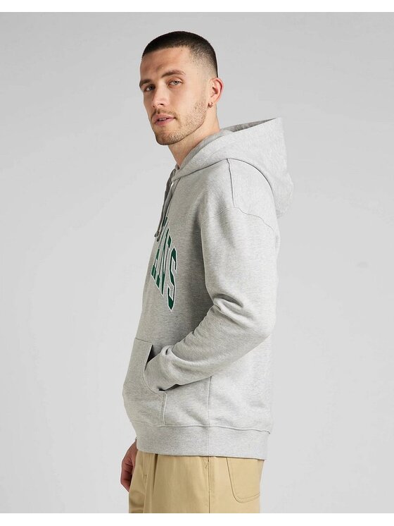 Lee Lee Bluza HOODIE SEASONAL Szary Regular Fit