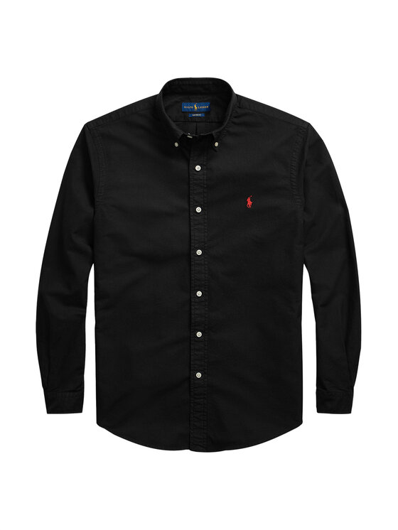 Polo Ralph Lauren Polo Ralph Lauren Риза Bsr 710772290 Черен Custom Fit
