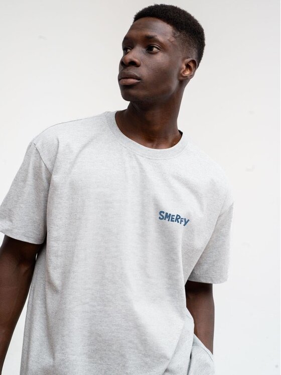 Smerfy Smerfy T-Shirt Gargamel luźna za duża 113796 Szary Oversize