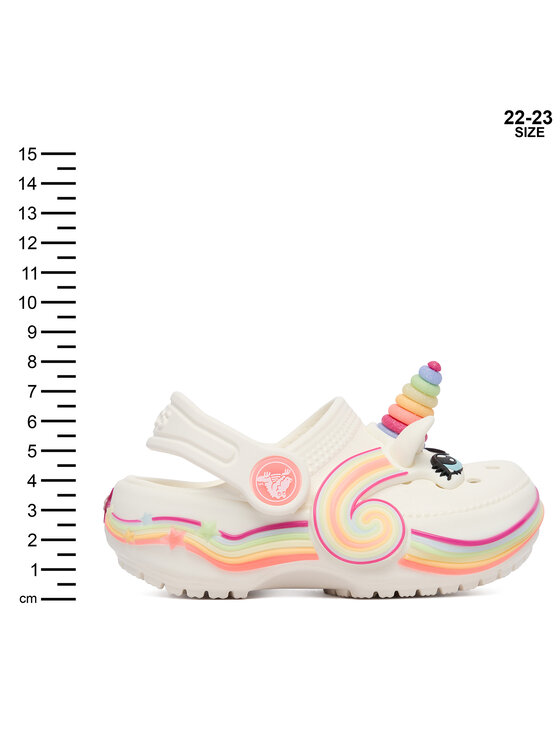 Crocs Crocs Чехли Toddler Crocs Iam Unicorn Lights Classic Clog 212508 Бял