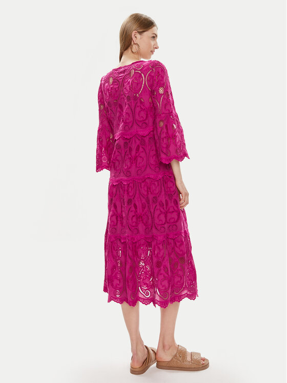 Luisa Spagnoli Luisa Spagnoli Rochie de vară Pigna 540712 Roz Regular Fit