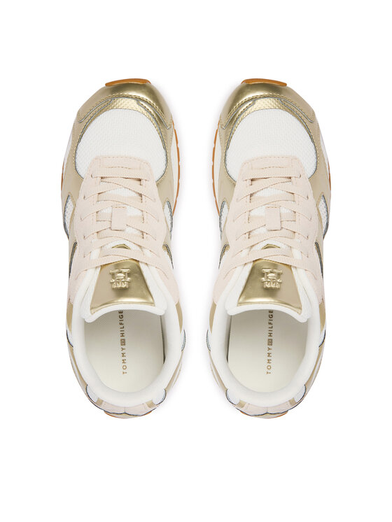 Tommy Hilfiger Tommy Hilfiger Sneakersy Th Chic Metallic Retro Runner FW0FW09191 Zlatá