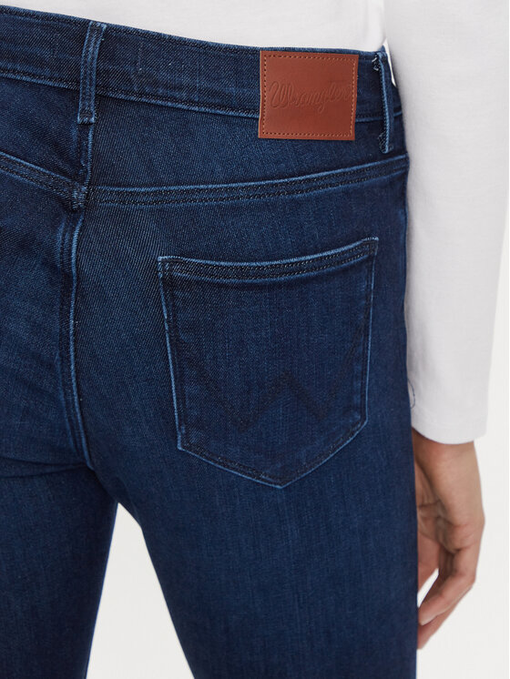 Wrangler Wrangler Jeans hlače 112358235 Mornarsko modra Skinny Fit