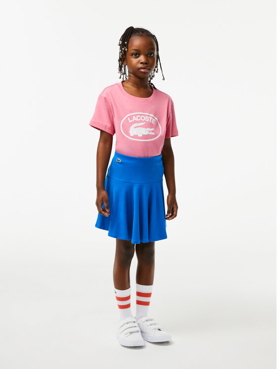 Lacoste Plisovaná sukňa JJ6762 Modrá Regular Fit