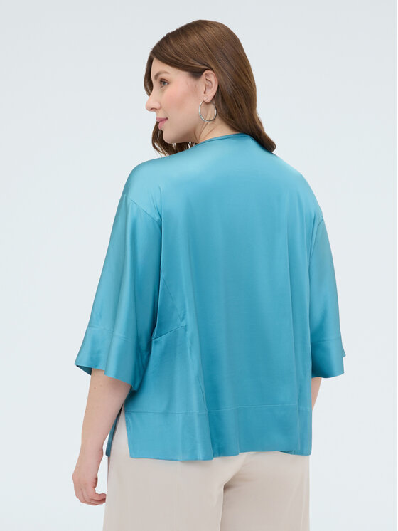 Fiorella Rubino Fiorella Rubino Bluzka 2004L000660N004 Turkusowy Boxy Fit