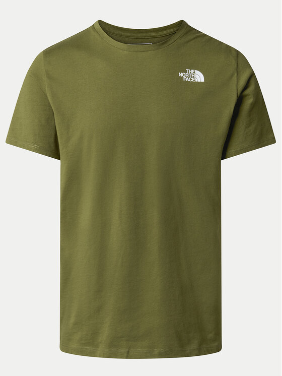 The North Face The North Face Póló Foundation Mountain Lines NF0A8830 Zöld Regular Fit