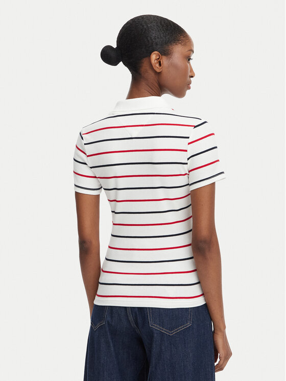 Tommy Jeans Tommy Jeans Polo DW0DW22327 Bijela Slim Fit