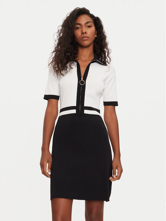 Morgan Morgan Strickkleid 242-RMICA Schwarz Slim Fit