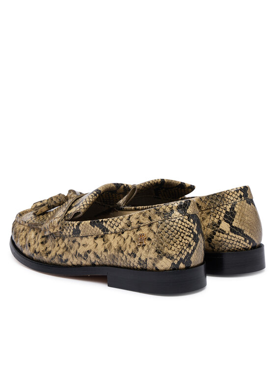 Tommy Hilfiger Tommy Hilfiger Loferi Th Loafer Tassel Snake FW0FW09500 Bēšs