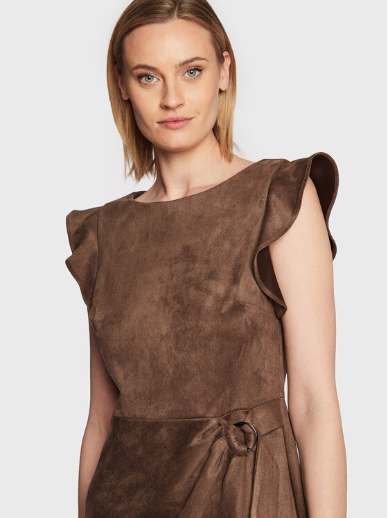 DKNY DKNY Každodenné šaty DD2G1604 Hnedá Regular Fit