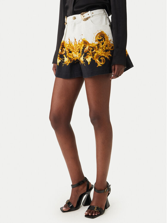 Versace Jeans Couture Versace Jeans Couture Шорти от плат 80HAD55P ES163 Бял Straight Fit