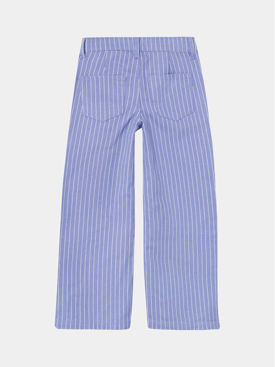 NAME IT NAME IT Hlače iz tkanine Bella 13224809 Modra Wide Leg