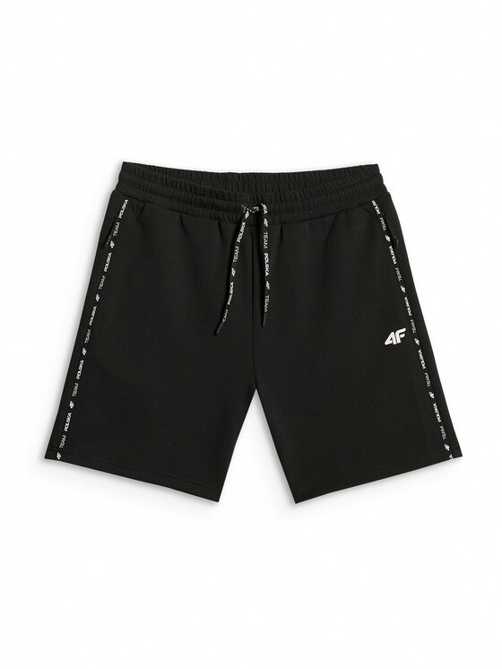4F 4F Szorty sportowe STREFA KIBICA Czarny Regular Fit