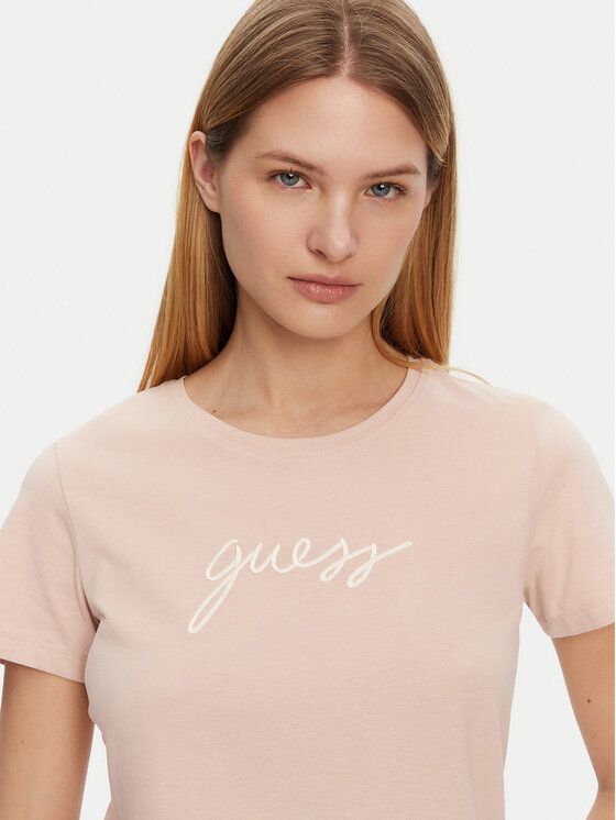 Guess Guess Tricou O5GI02 KBBU1 Roz Regular Fit
