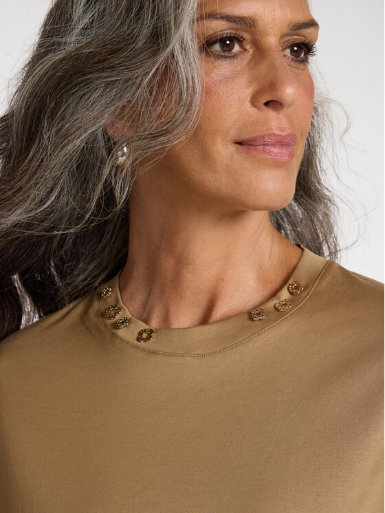 Elena Mirò Elena Mirò T-shirt G065Z000583N022 Marrone Regular Fit