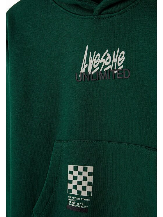 MINOTI MINOTI Bluza 23fleece123 Zielony Regular Fit