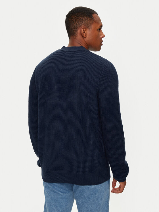 Wrangler Wrangler Kardigan 112357288 Granatowy Relaxed Fit