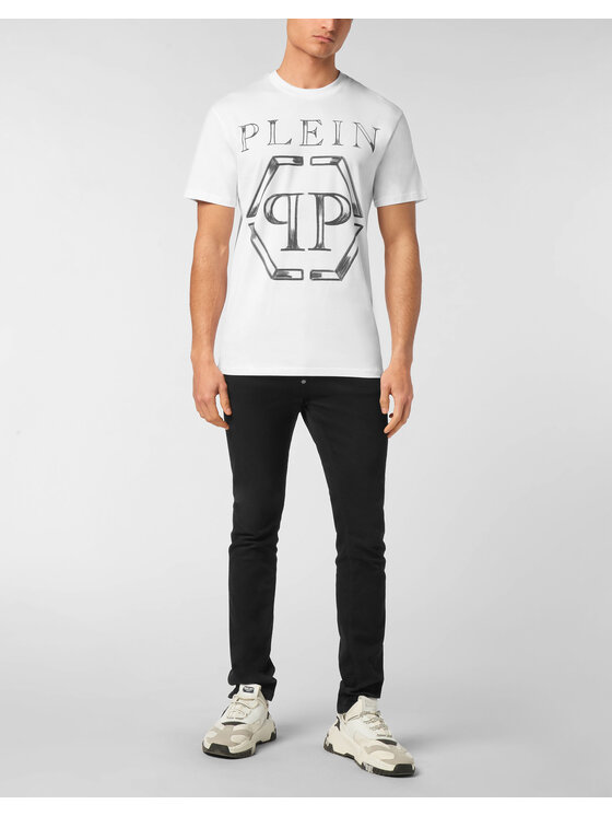 PHILIPP PLEIN PHILIPP PLEIN T-Shirt 24647 Biały Regular Fit