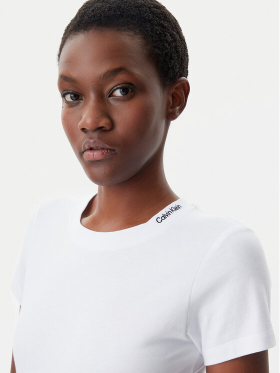 Calvin Klein Jeans Calvin Klein Jeans Póló Logo J20J225540 Fehér Regular Fit