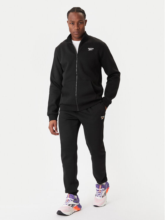 Reebok Reebok Džemperis ar kapuci Wrenleigh Track Top RK25144CCM Melns Regular Fit