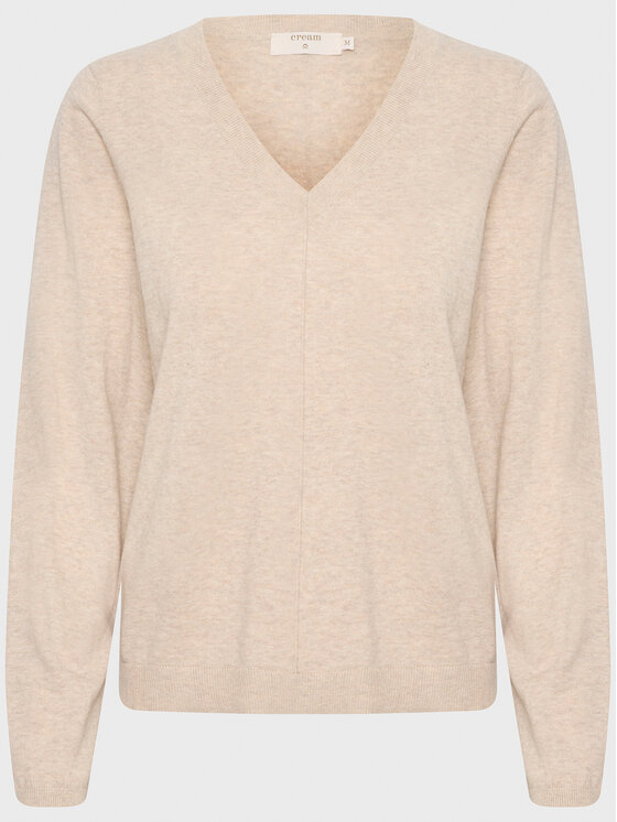Cream Cream Πουλόβερ Anva 10610182 Μπεζ Regular Fit