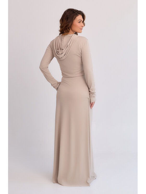 MANDRAGORA MANDRAGORA Maxi sukně Luna Béžová Basic Fit