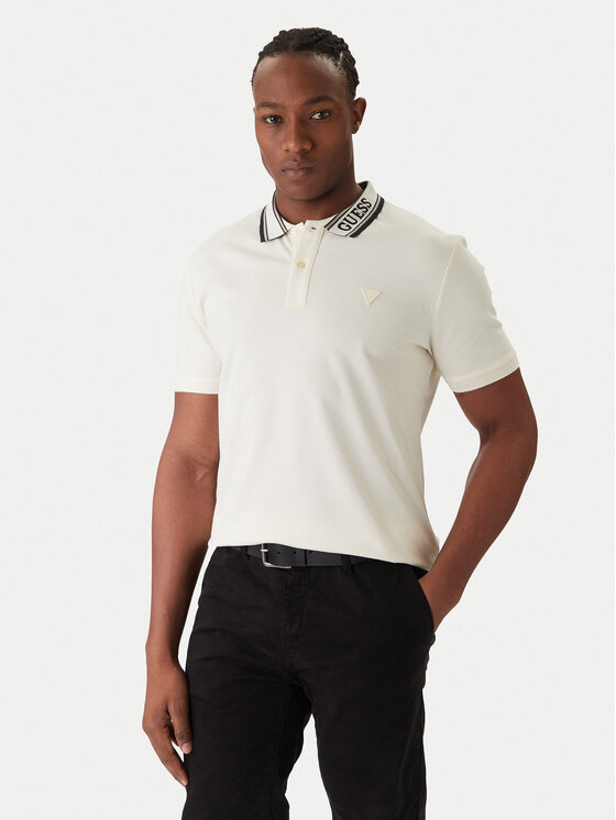 Guess Guess Polokošile M6RP60 K7O64 Écru Regular Fit