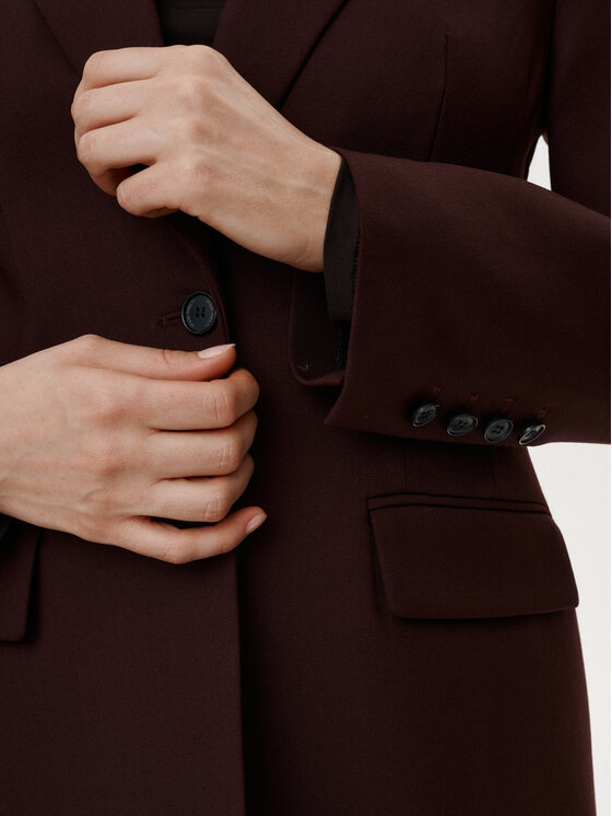 MARI PRETI MARI PRETI Marynarka Serene Bordowy Slim Fit