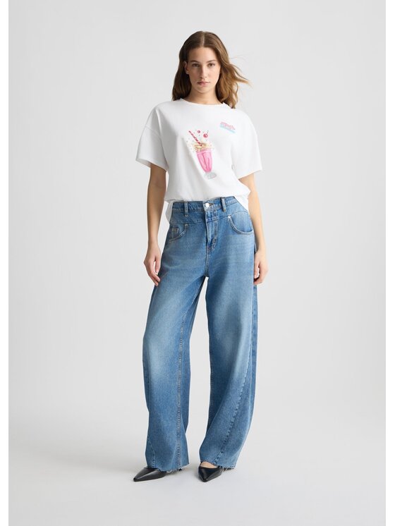 Liu Jo Liu Jo T-Shirt WA5342JS923M9503 Biały Regular Fit