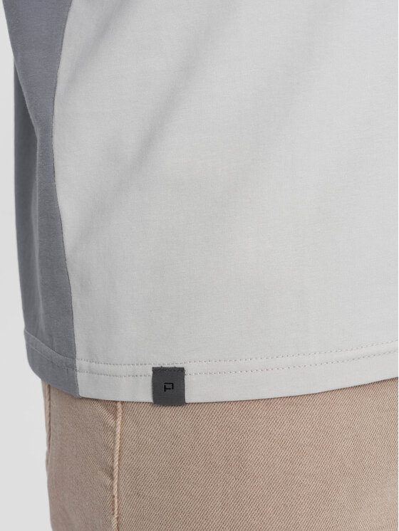Ombre Ombre T-Shirt OM-TSCT-0176 Šedá Regular Fit
