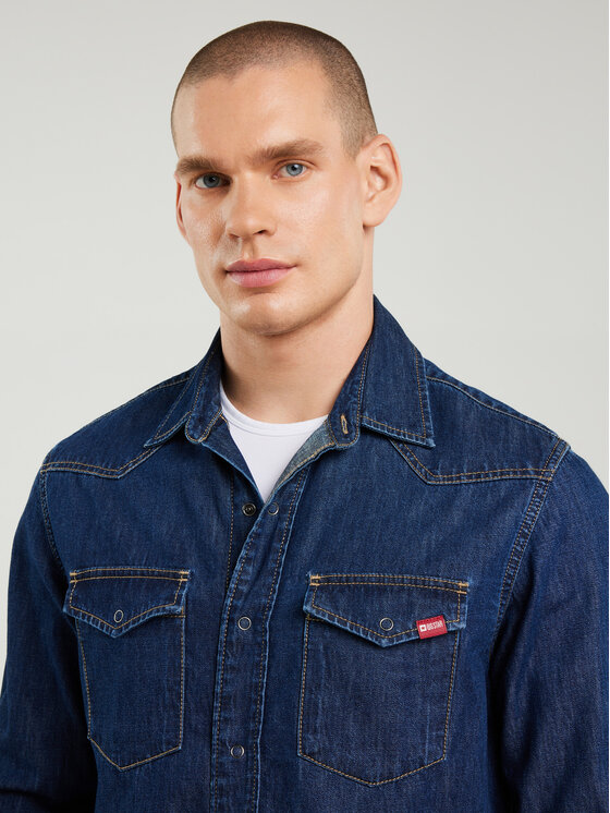BIG STAR BIG STAR Koszula jeansowa CHUCK Granatowy Basic Fit