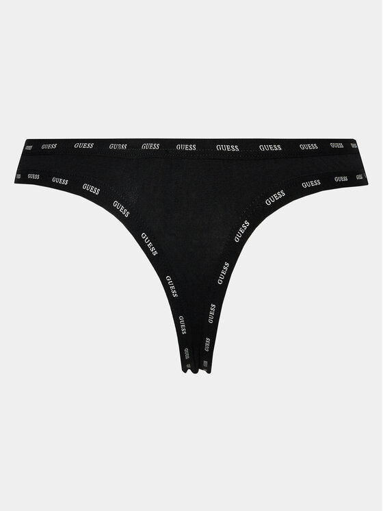 Guess Guess Sada 3 kusů string kalhotek O4GG13 K6YW1 Černá