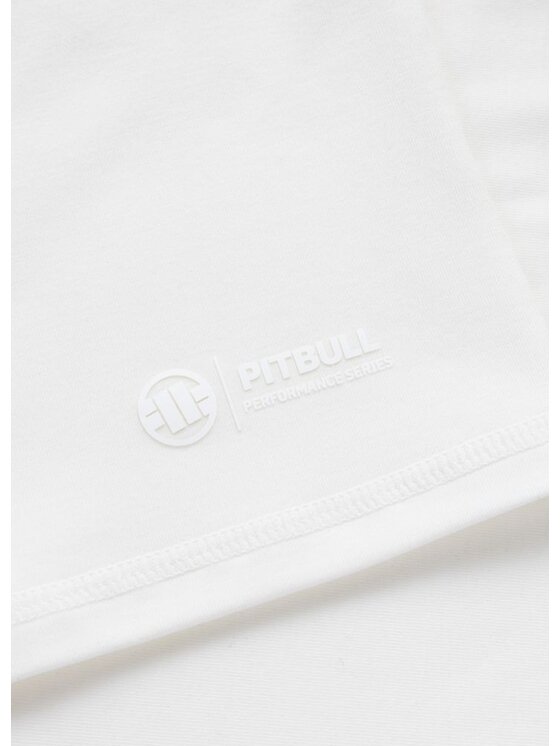 PITBULL PITBULL Koszulka techniczna Casual Sport SMALL LOGO II Biały Regular Fit