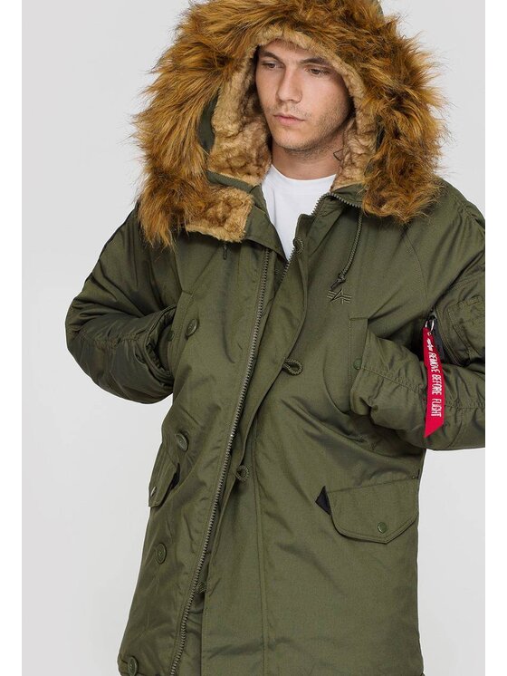 Alpha Industries Kurtka zimowa Alpha Industries Explorer JACKET DARK GREEN  Zielony Parka Fit