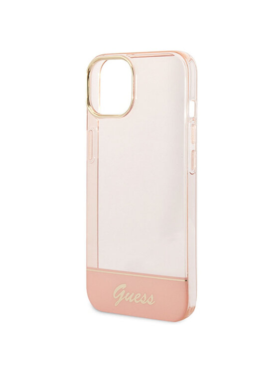 Guess Guess Etui na telefon Translucent Różowe złocenie