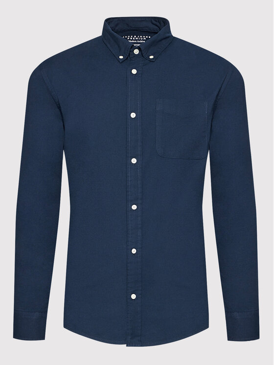 Jack & Jones Jack&Jones PREMIUM Srajca Brook Oxford 12192150 Mornarsko modra Slim Fit