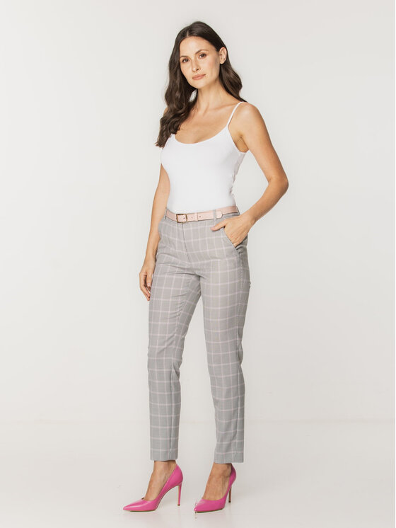 Willsoor Willsoor Spodnie damskie 67771 Szary Tapered Leg