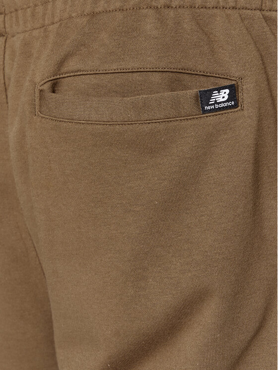 New Balance New Balance Donji dio trenerke Essentials Stacked Logo French Terry Sweatpant MP31539 Smeđa Regular Fit