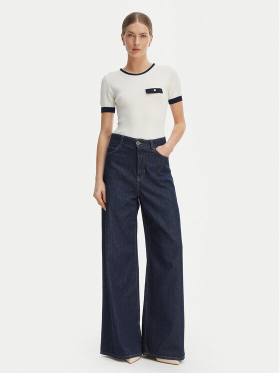 Rinascimento Rinascimento Bluzka CFM0012253003 Biały Slim Fit