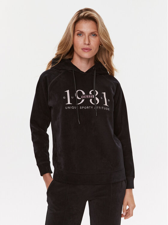 Guess Guess Mikina Aleta V3BQ01 KBC00 Černá Regular Fit